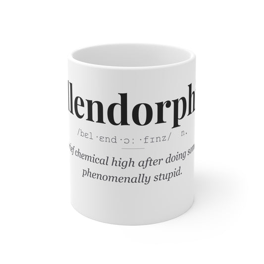 Bellendorphins Funny Definition Mug | Dark Humour Gift | British Comedy Mug | Funny Science Joke | Office Mug