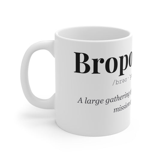Bropocalypse Funny Definition Mug | Lads Gift | Stag Do Mug | Dark Humour Gift for Him | Funny Beer Mug