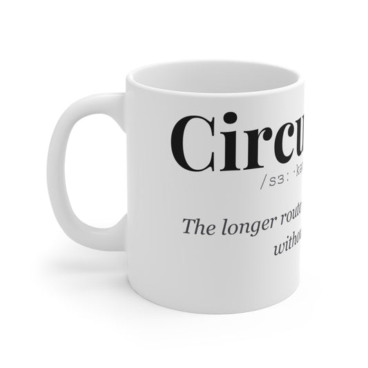 Circumvent Funny Definition Mug | Fart Joke Gift | Dark Humour Mug | Funny Office Mug | Novelty Gift Him